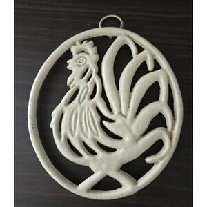 Cast iron rooster trivet